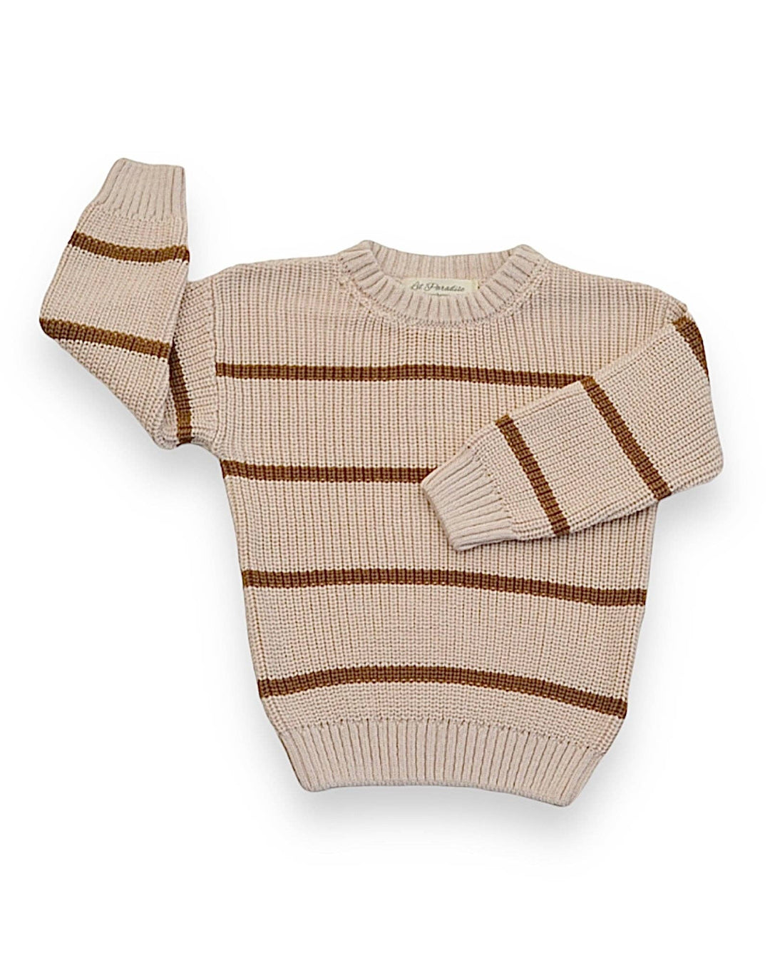 Beige & Brown Stripe Sweater