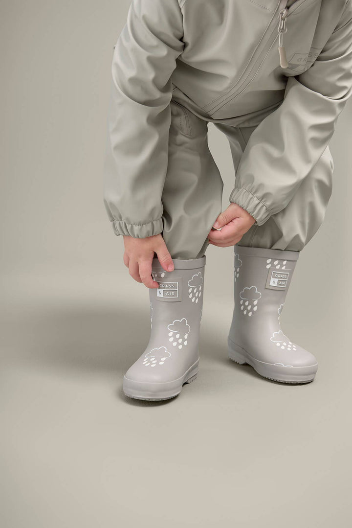 Wellie Boots Grey Colour Changing Kids Wellies