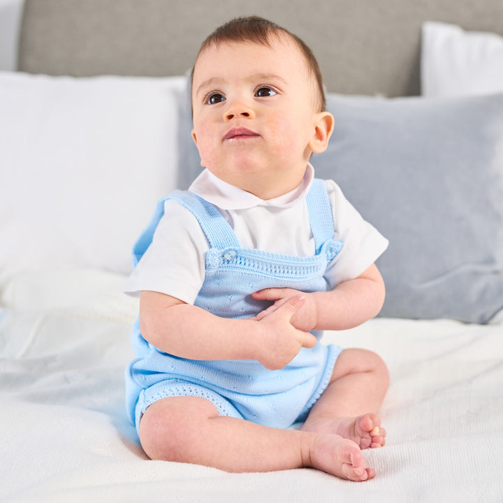 Baby Blue Knitted Romper