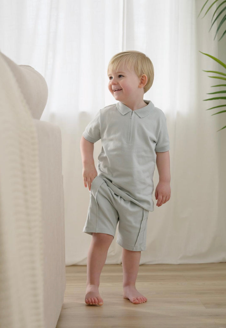 Boys Half Zip Summer Set