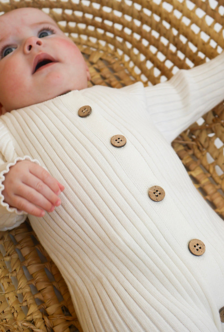 White Knitted Romper