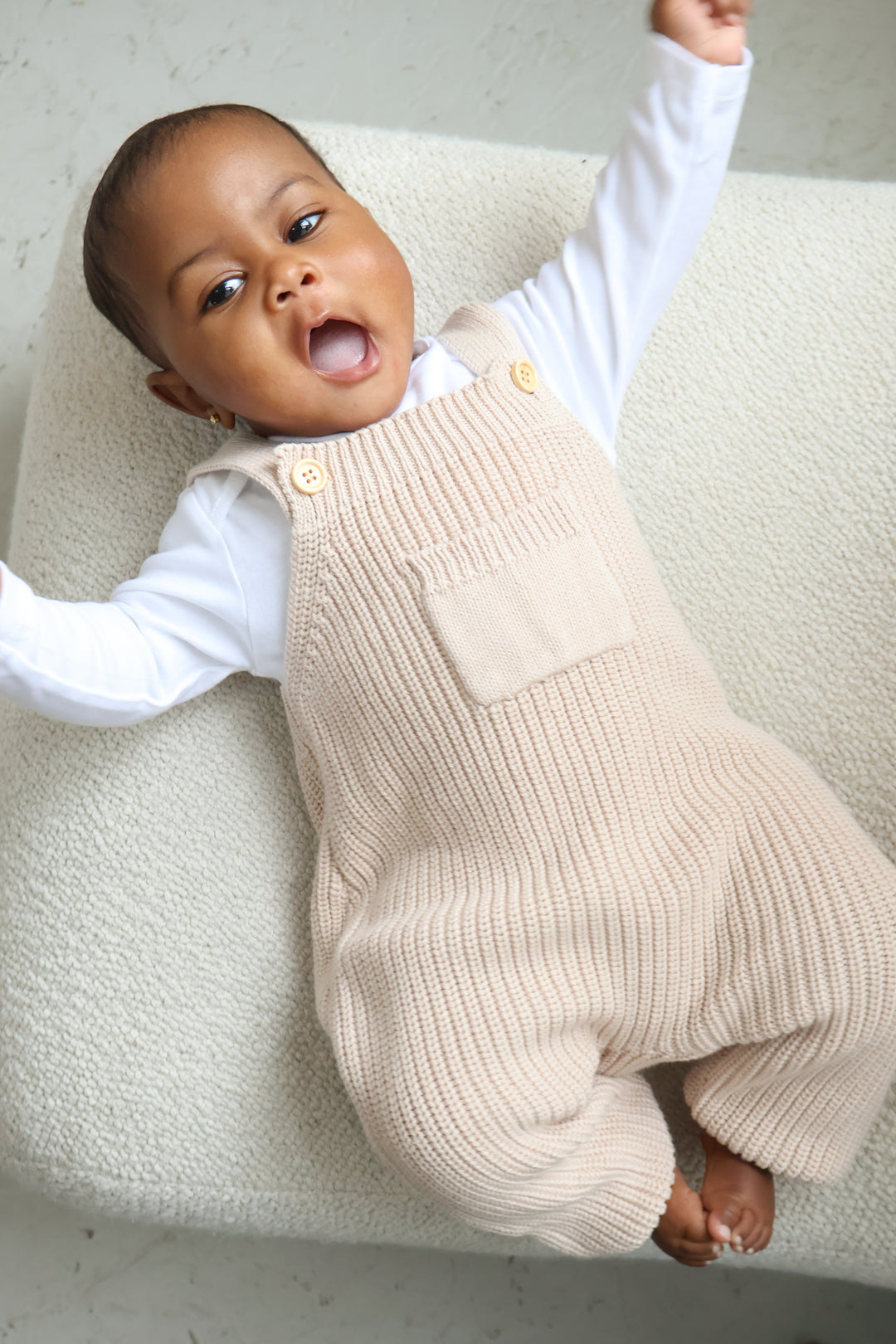 Beige Knitted Romper