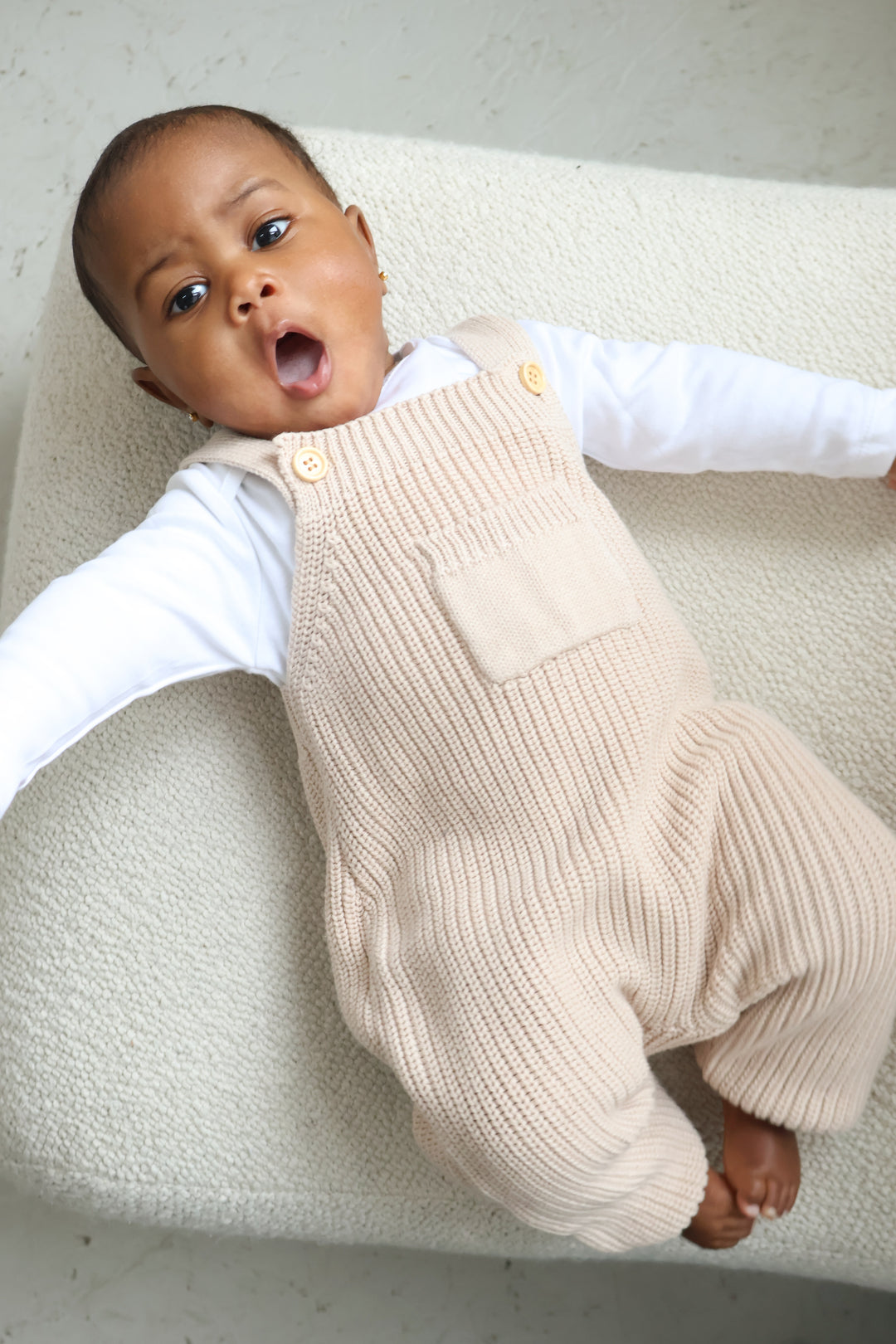 Beige Knitted Romper