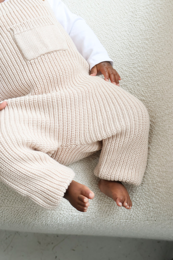 Beige Knitted Romper