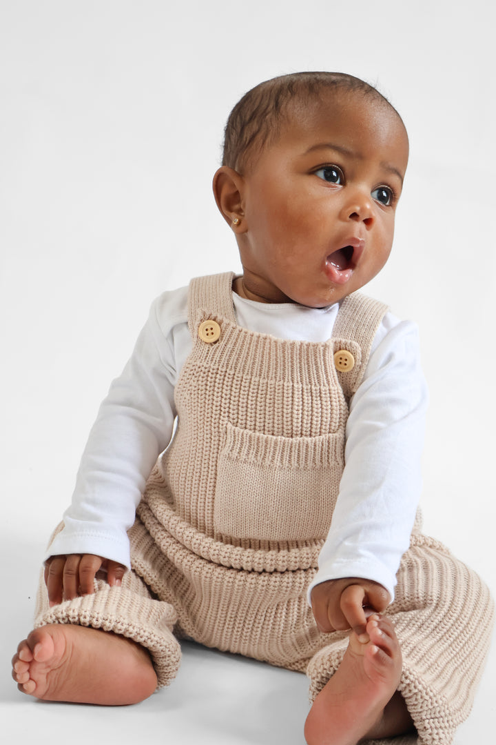 Beige Knitted Romper