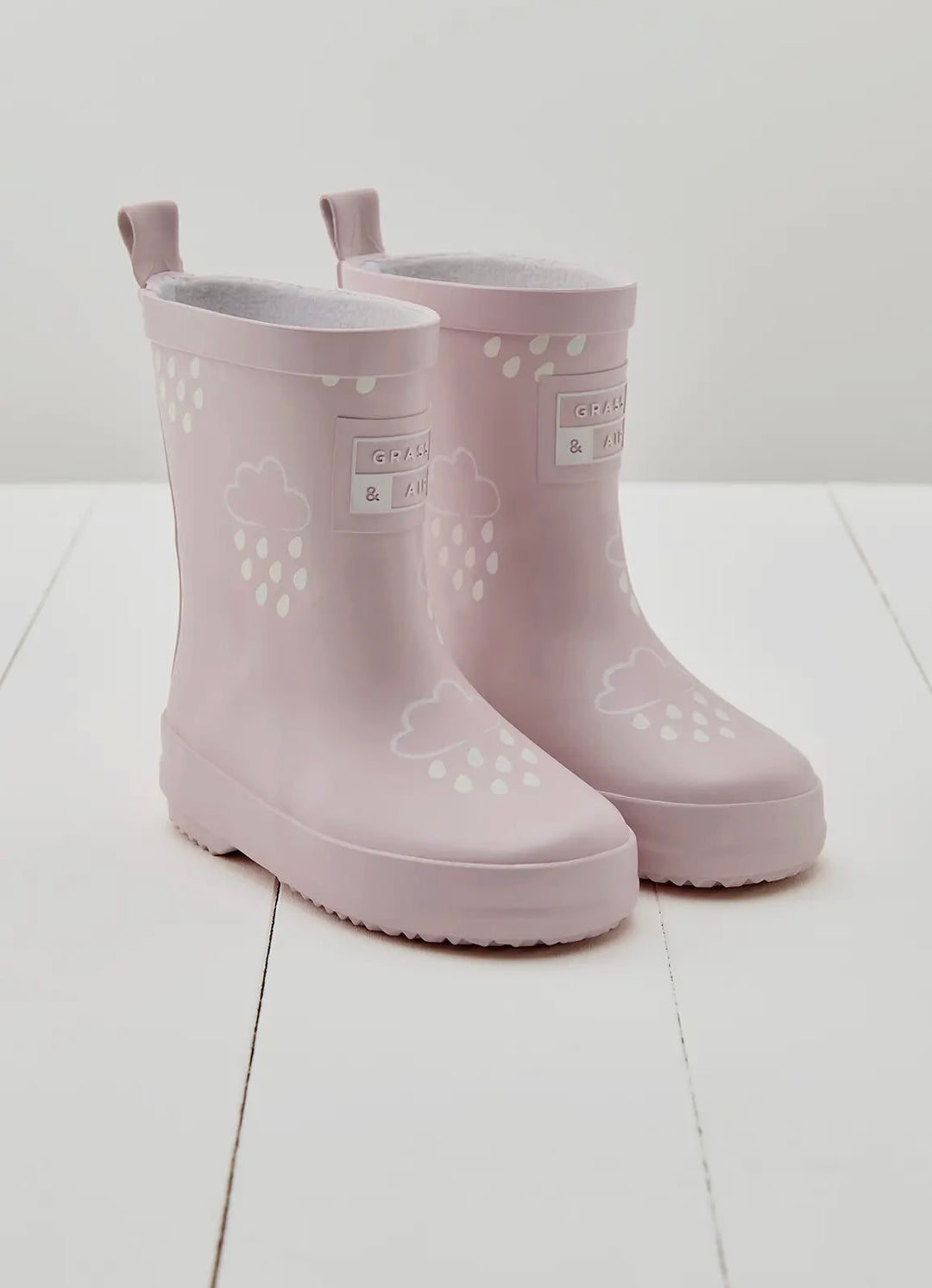 Baby Pink Grass & Air Colour Changing Wellies