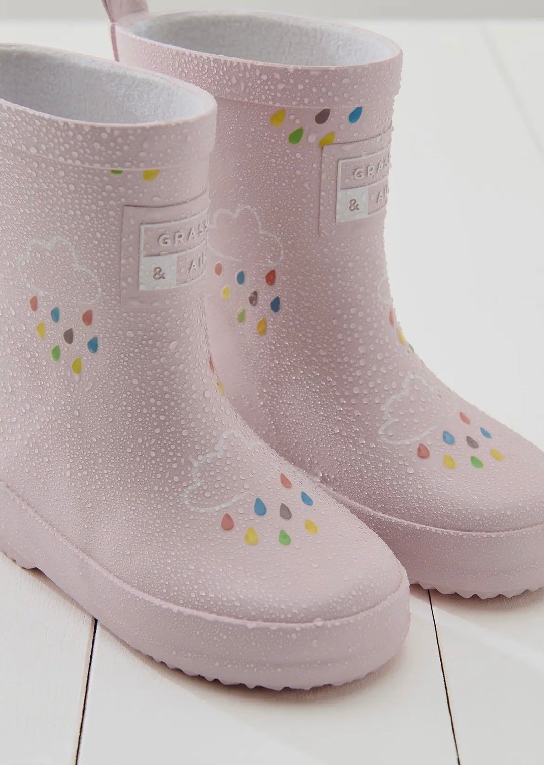 Baby Pink Grass & Air Colour Changing Wellies