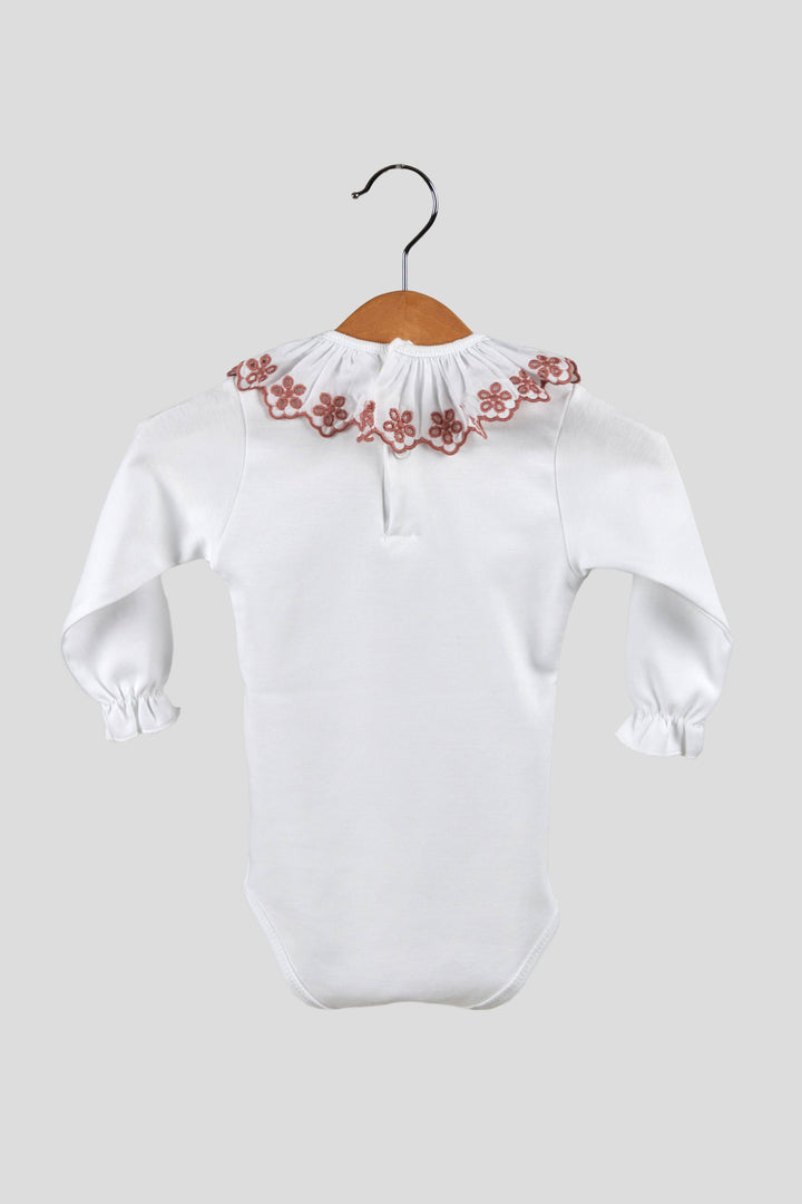 Cotton Embroidered Collar Bodysuit