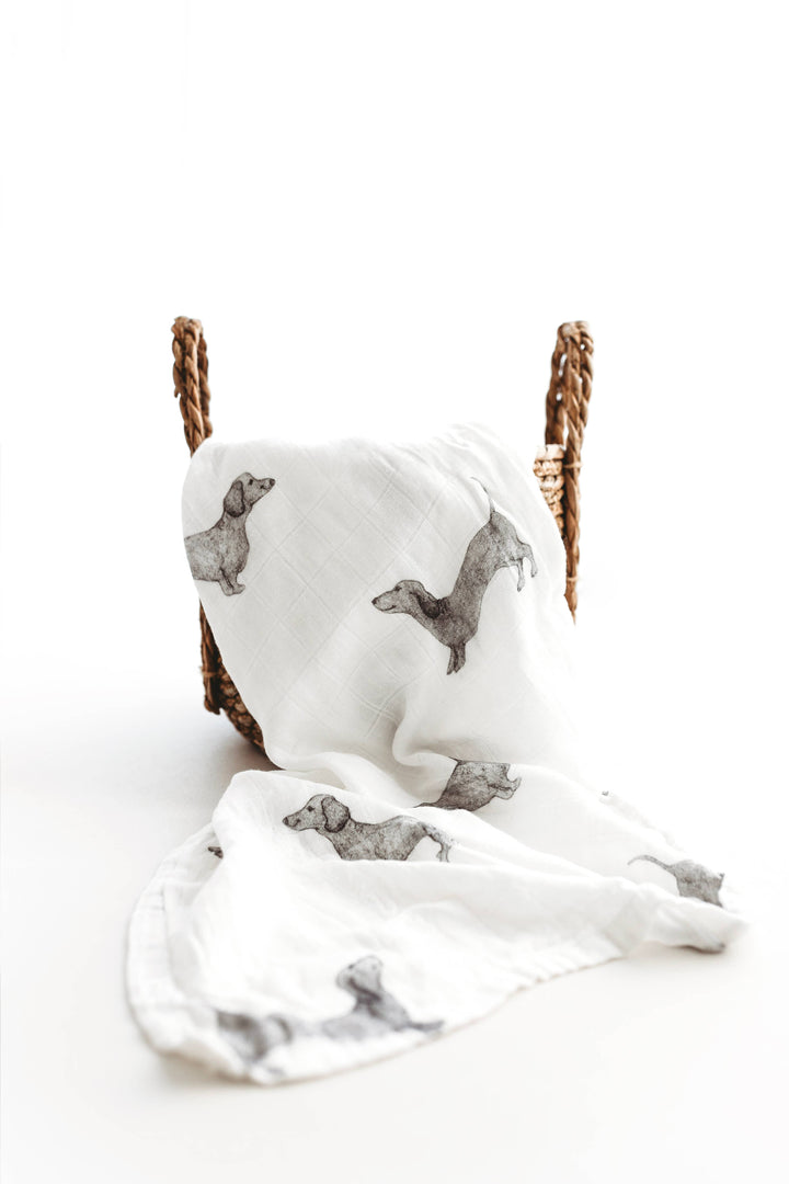 Dachshund Muslin Blanket