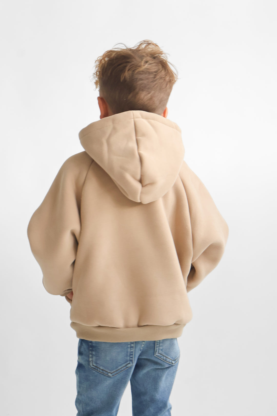 Fleece Beige Hoodie