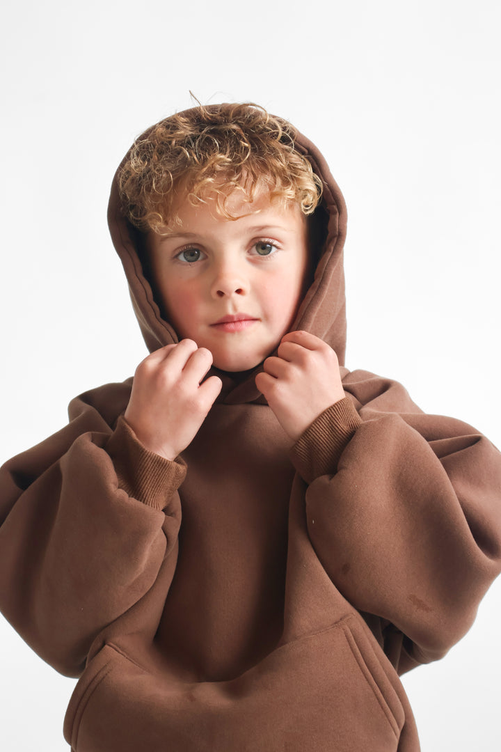 Fleece Brown Hoodie