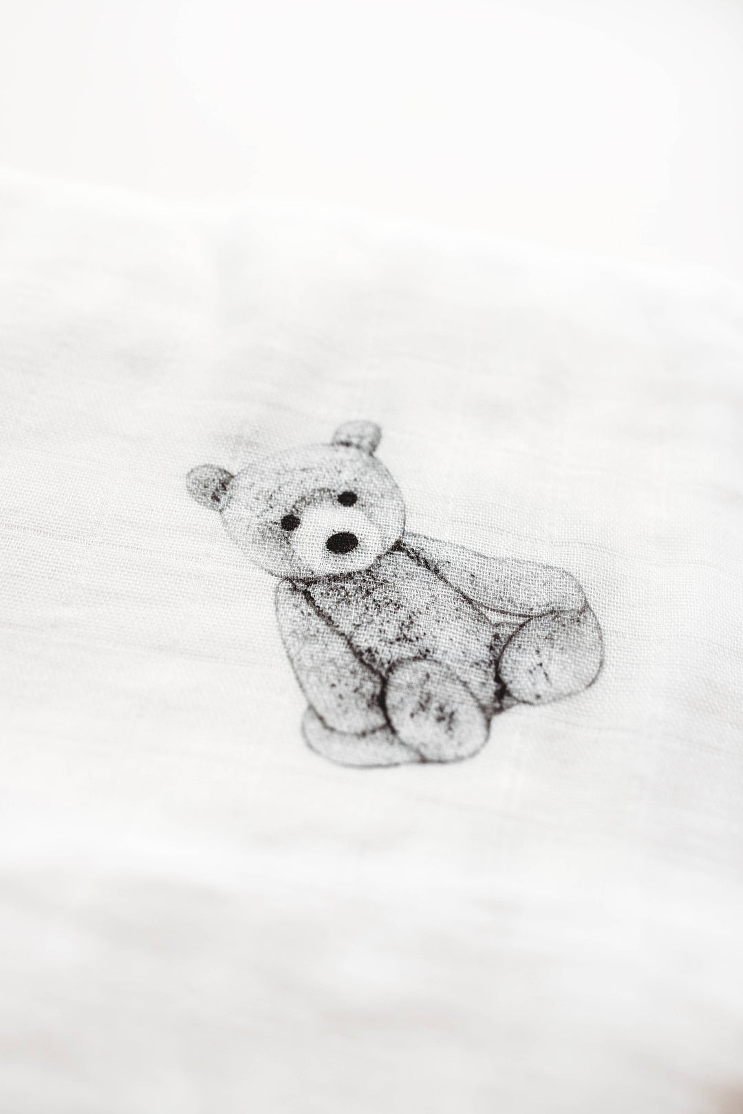 Teddy Bear Muslin Blanket