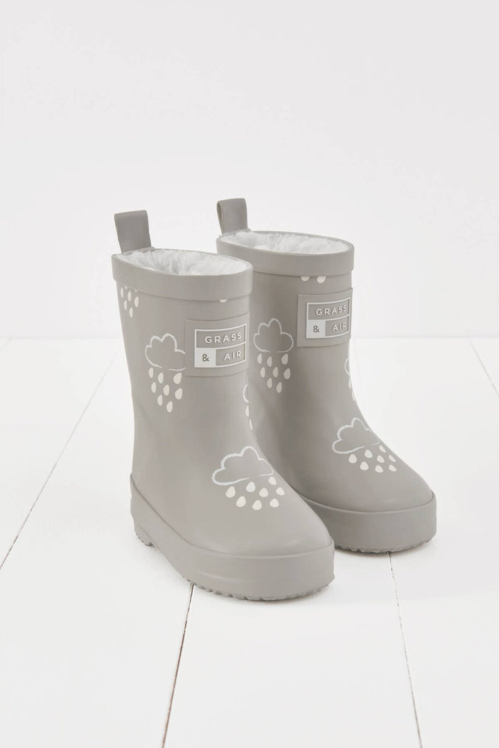 Wellie Boots Grey Colour Changing Kids Wellies