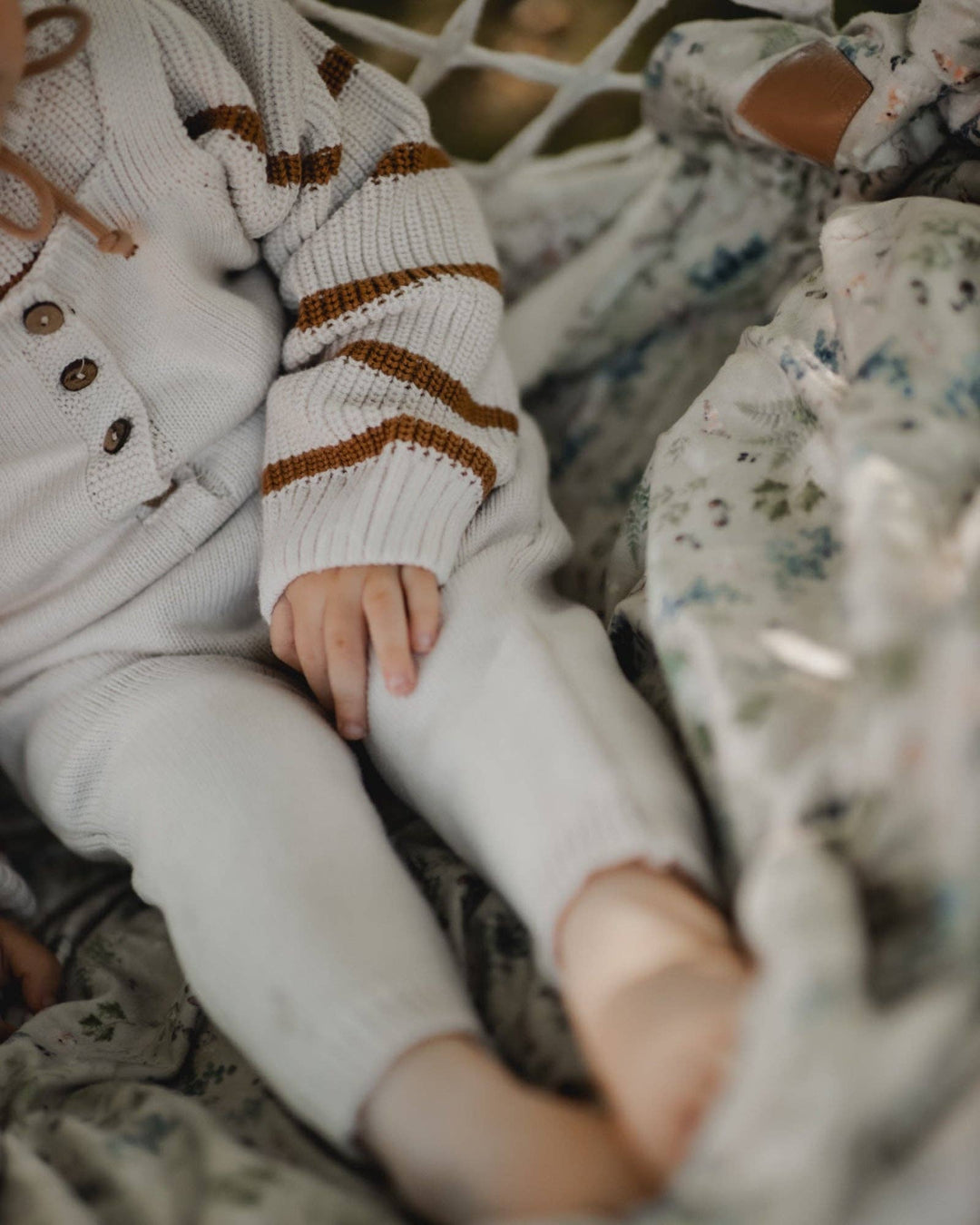 Beige & Brown Stripe Sweater