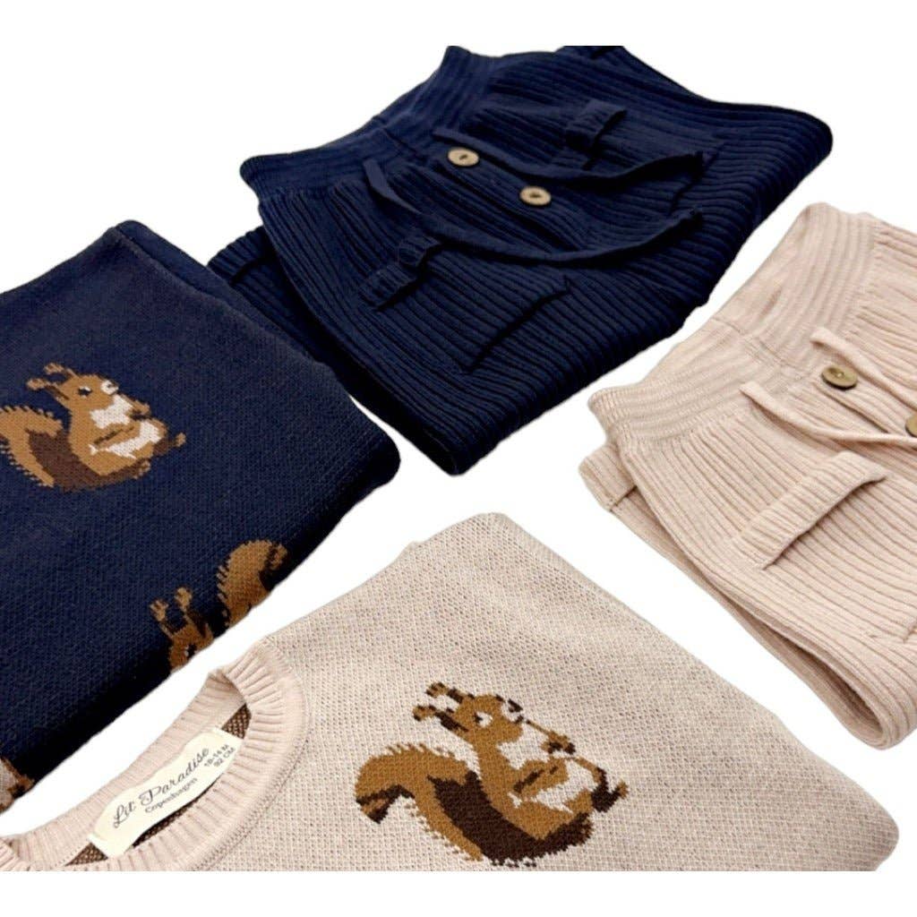 Organic Cotton Squirrel Knit Sweater