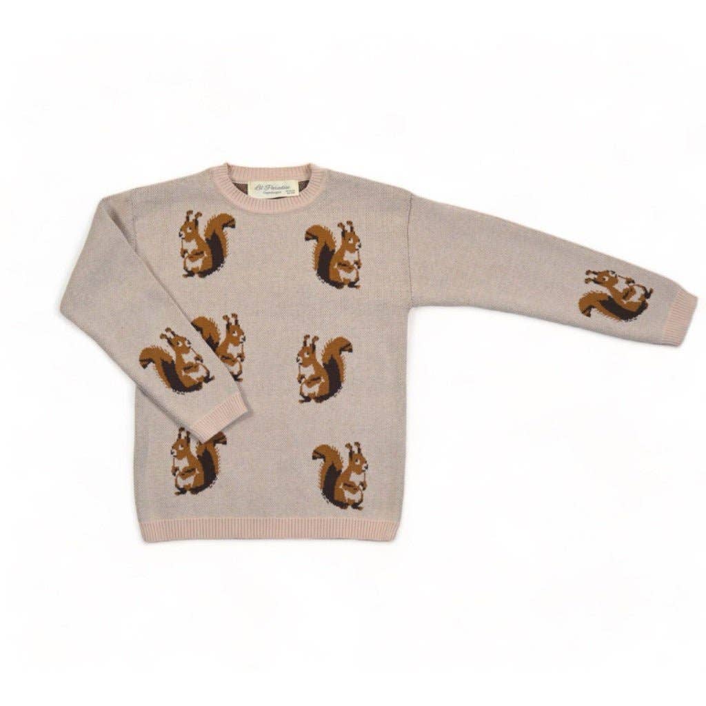 Organic Cotton Squirrel Knit Sweater